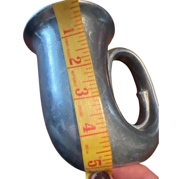 Vintage 80's Wilton Armetale Pewter French Horn Stein/Tankard/Mug Set of 4 - Picture 3 of 7